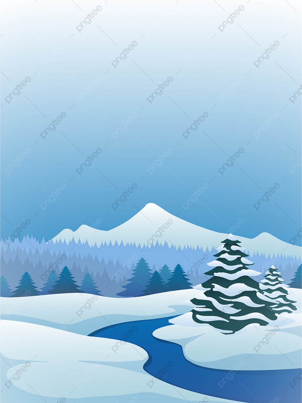 Snowy Forest Background