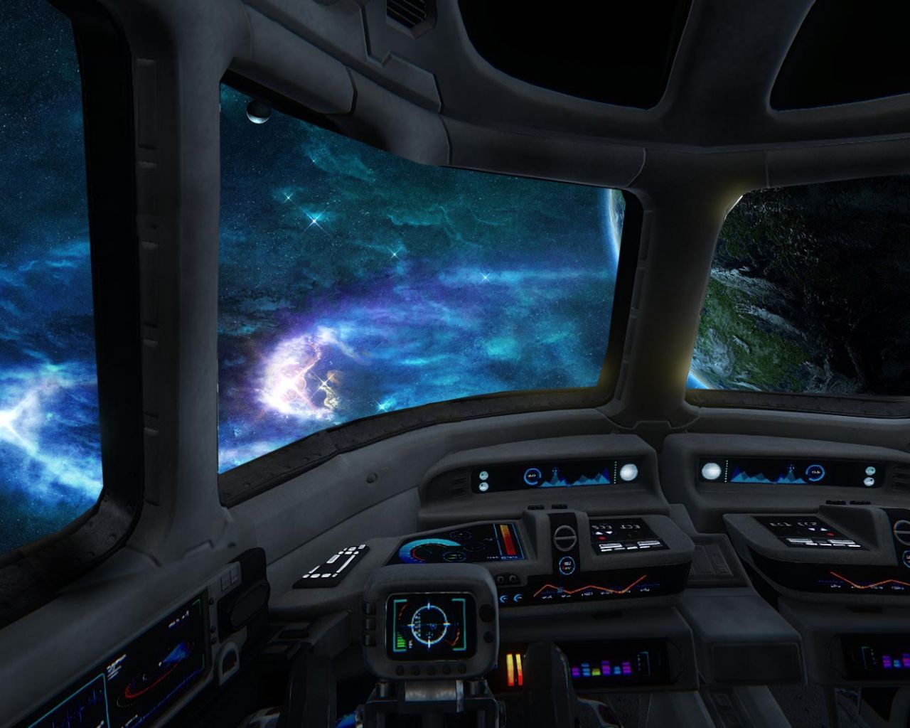 Spaceship Cockpit Background