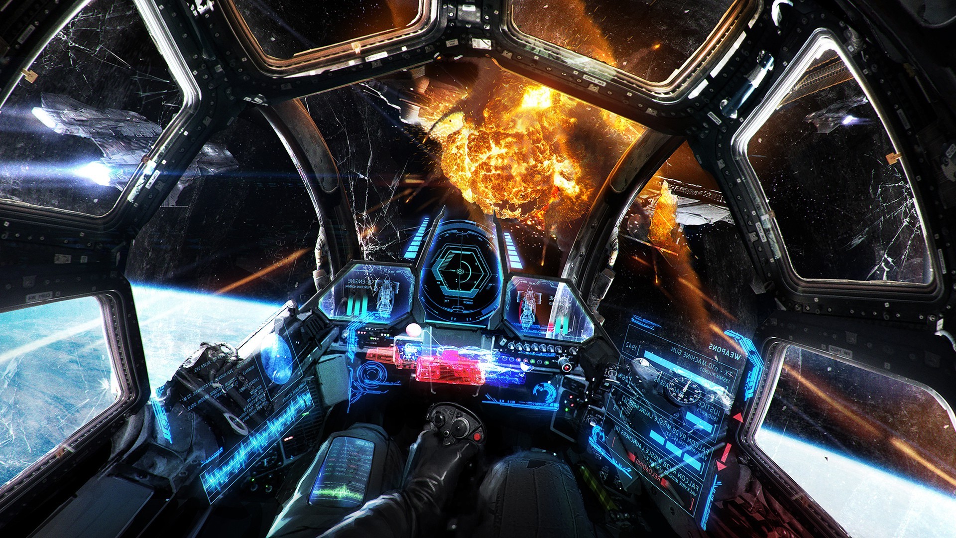 Spaceship Cockpit Background