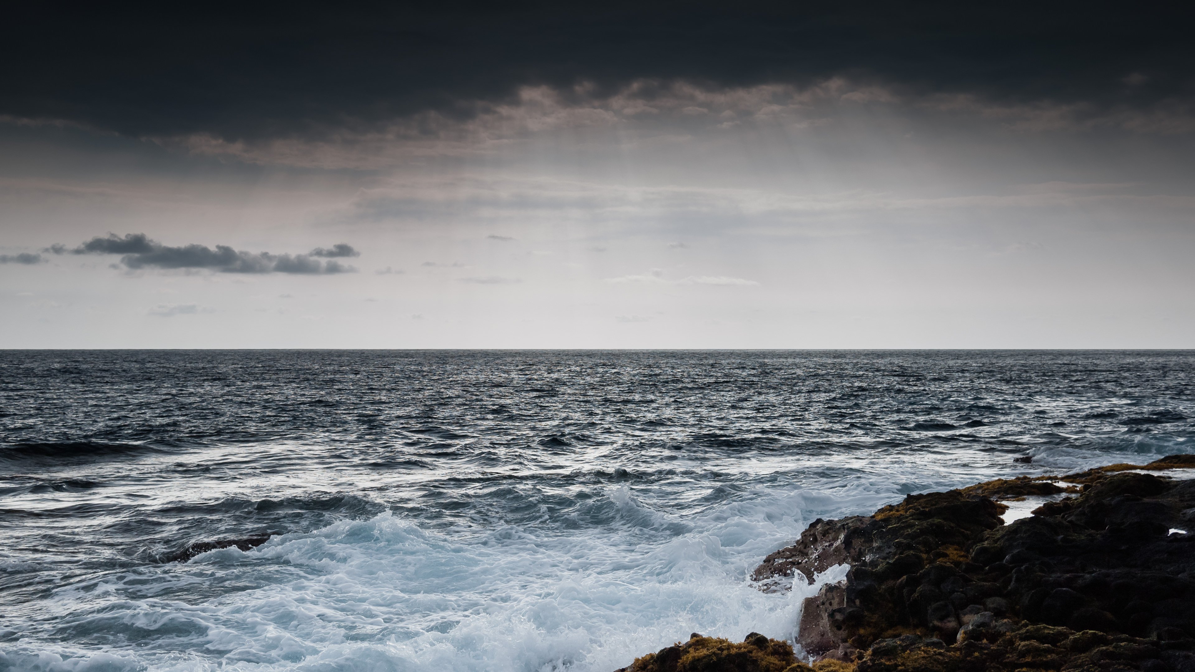 Stormy Beach Background