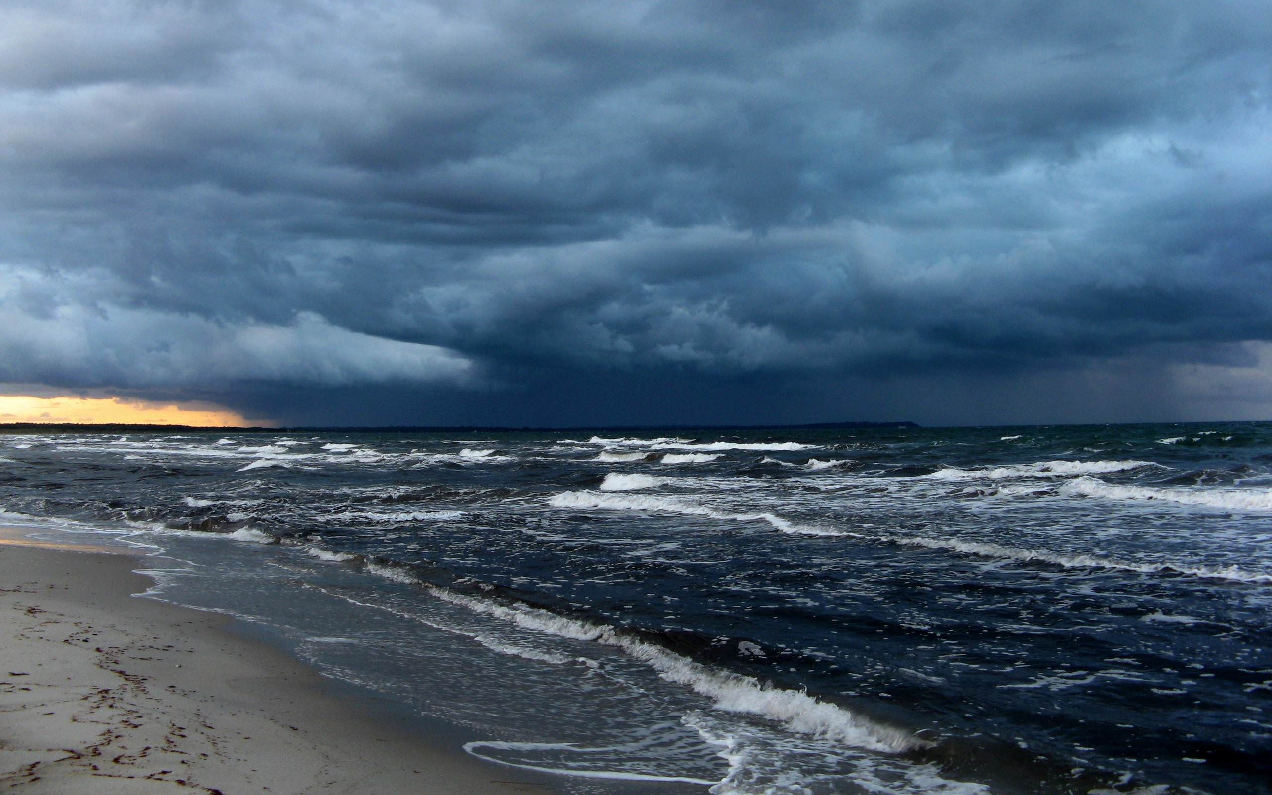 Stormy Beach Background