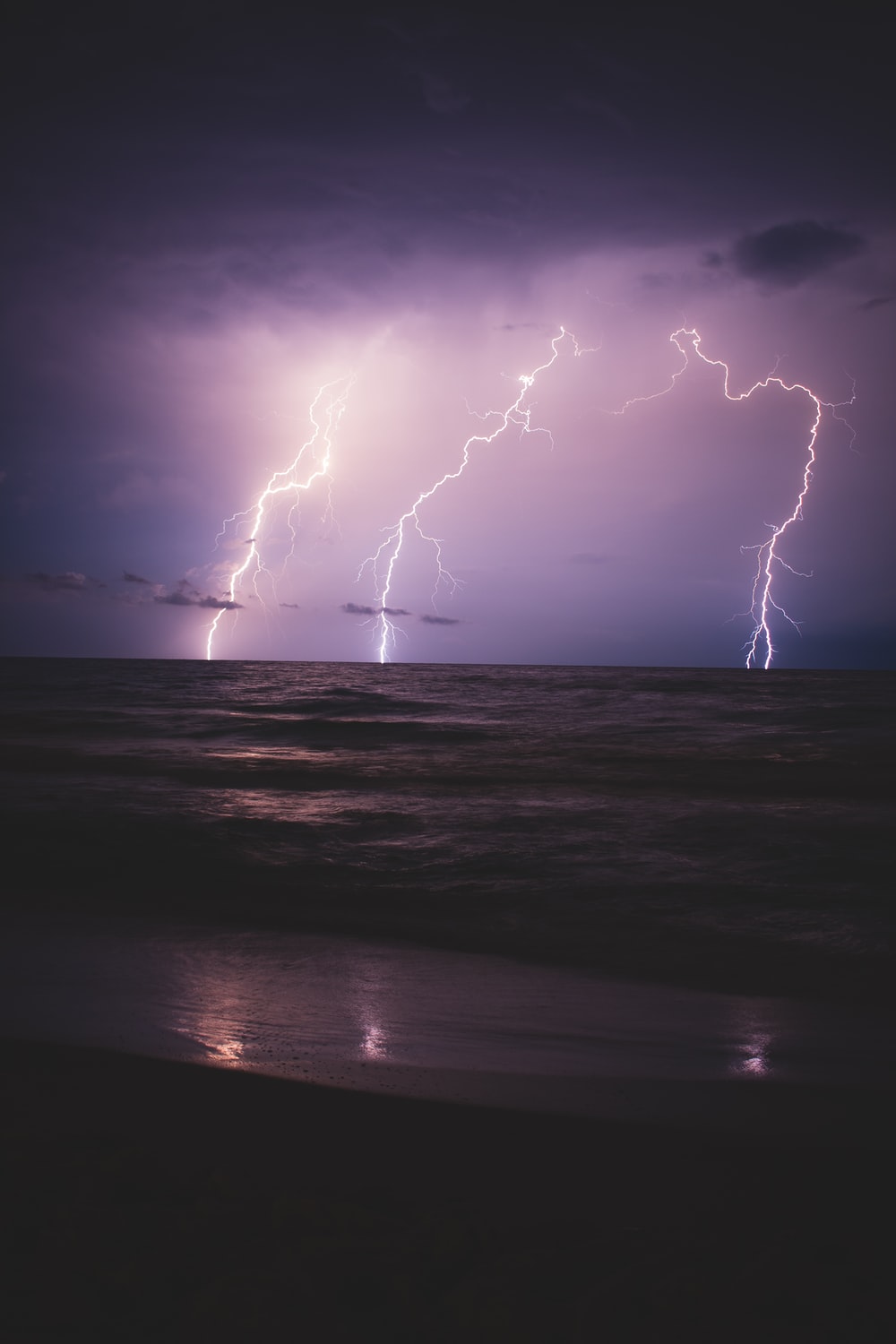 Stormy Beach Background