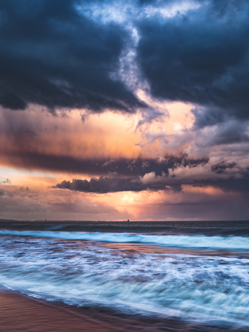 Stormy Beach Background