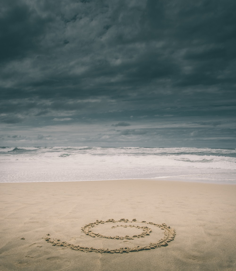 Stormy Beach Background