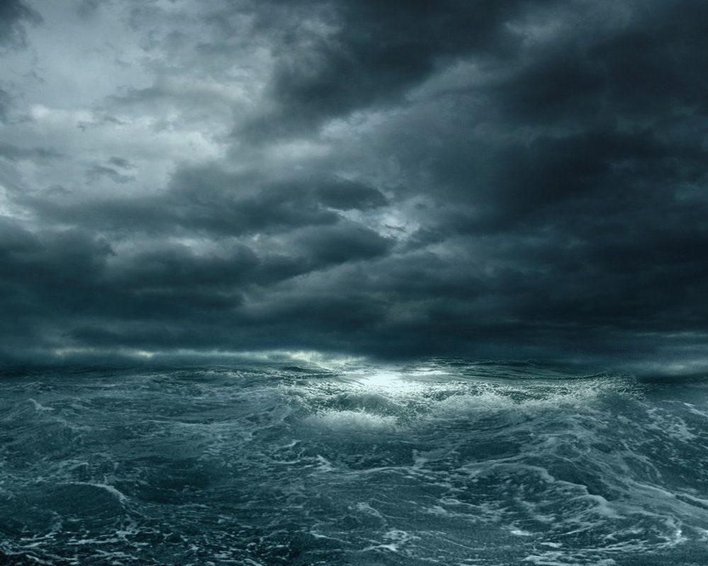 Stormy Beach Background