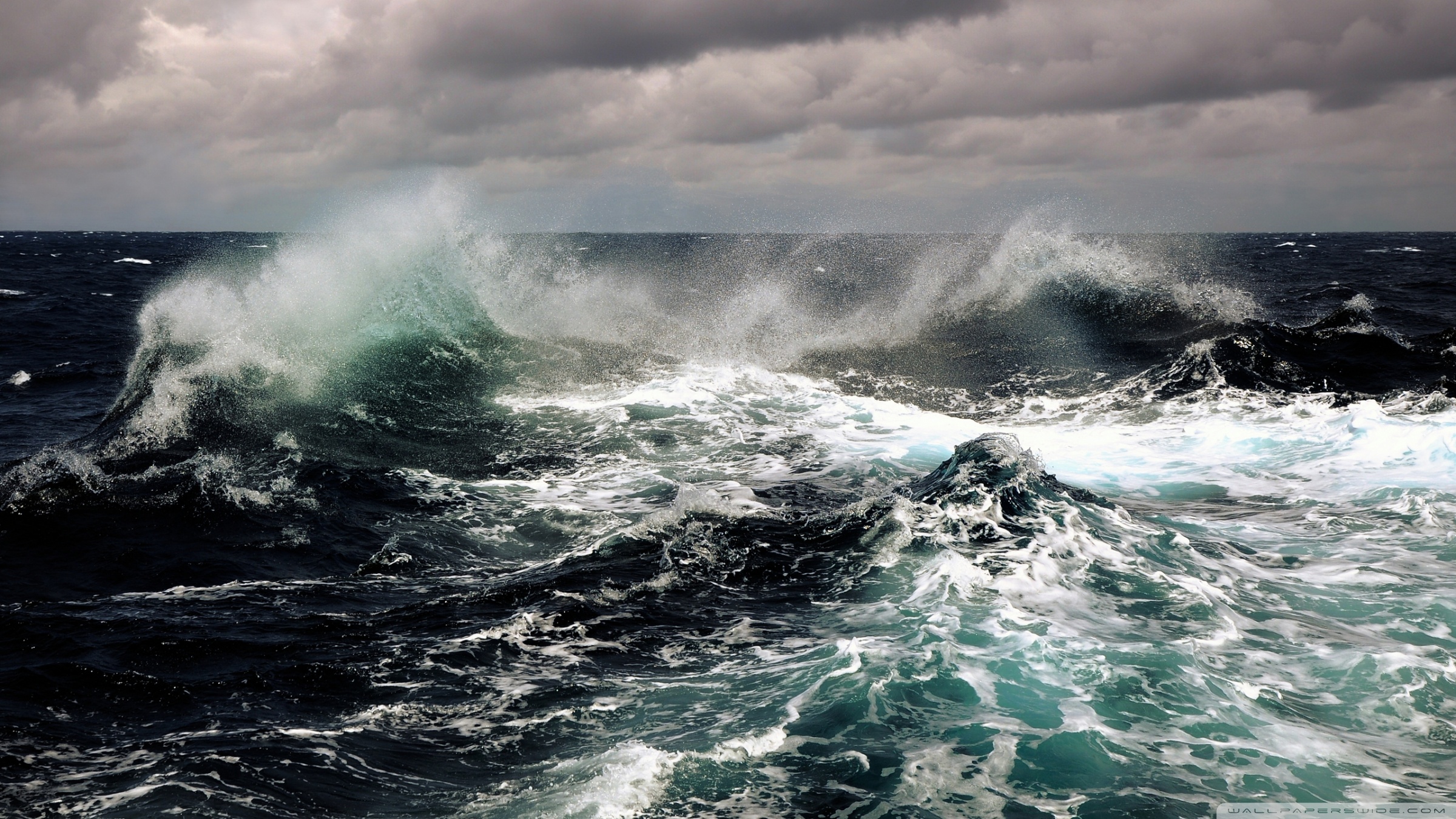 Stormy Beach Background