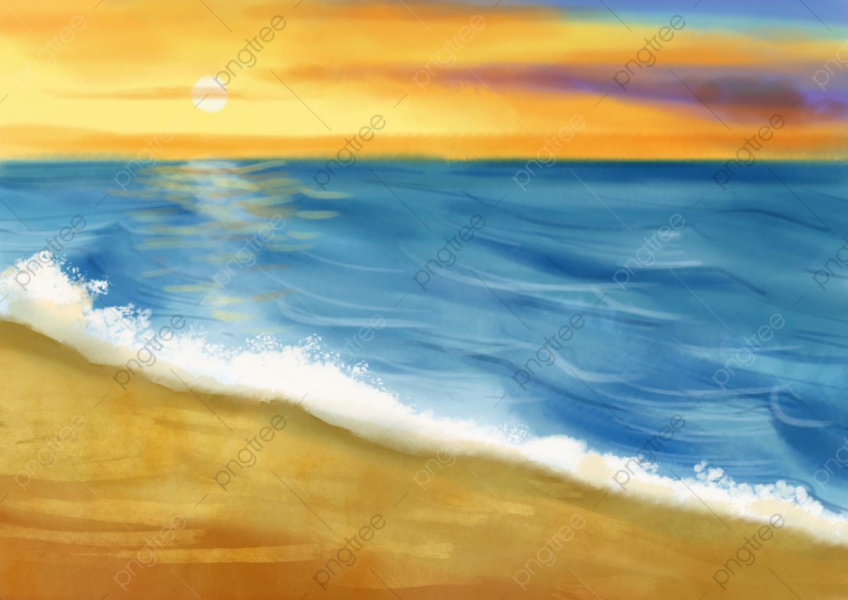 Sunset Watercolor Background