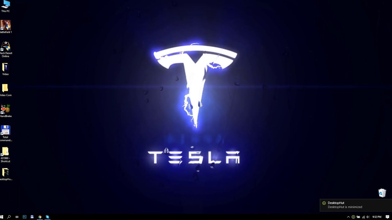 Tesla Logo Black Background