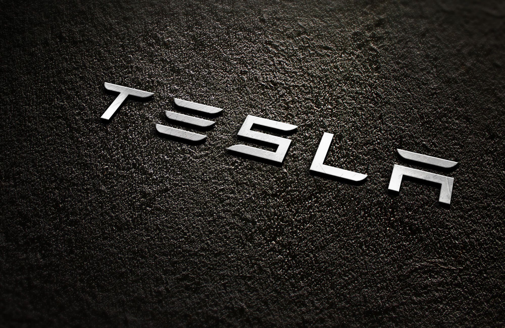 Tesla Logo Black Background