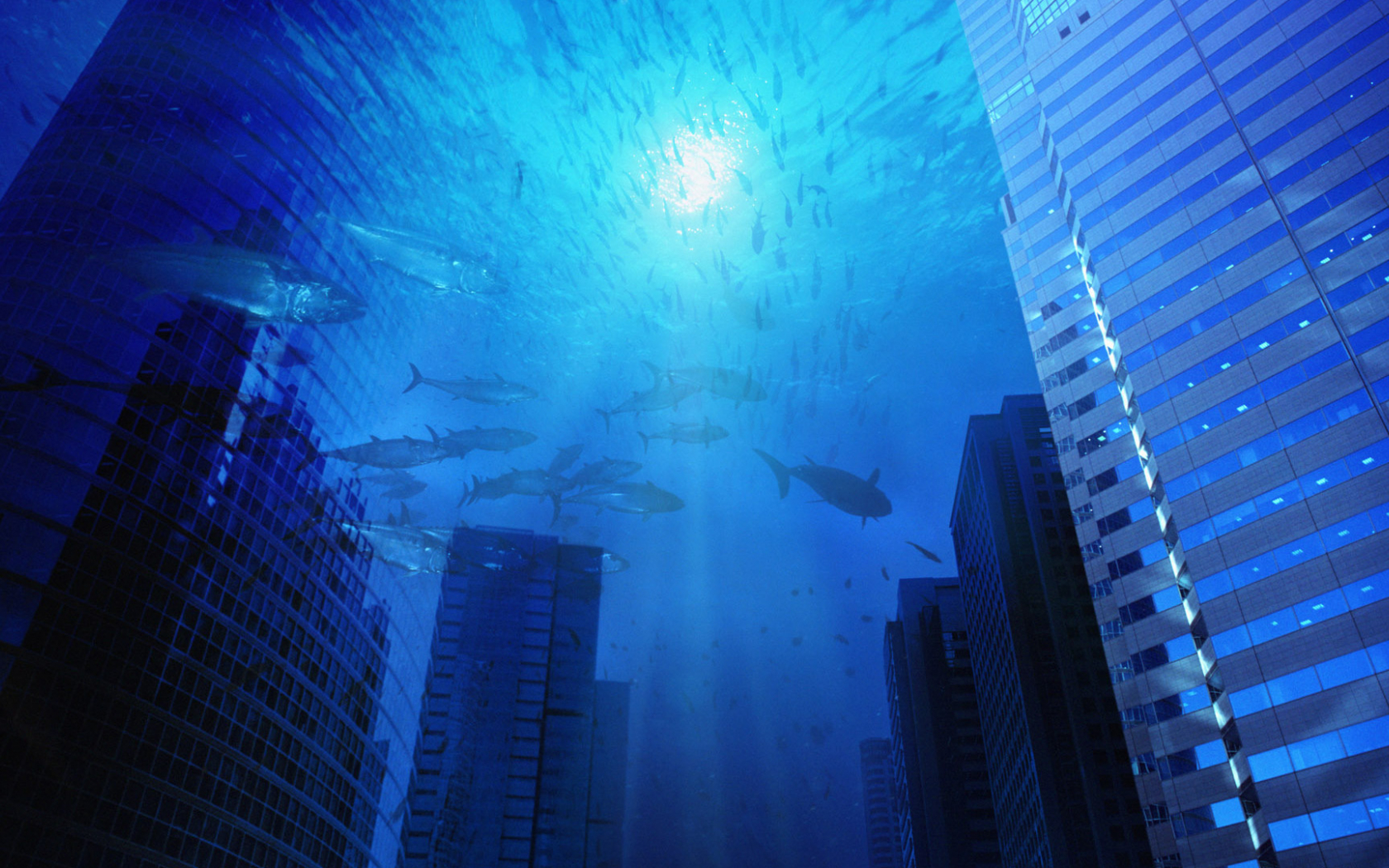 Underwater City Background