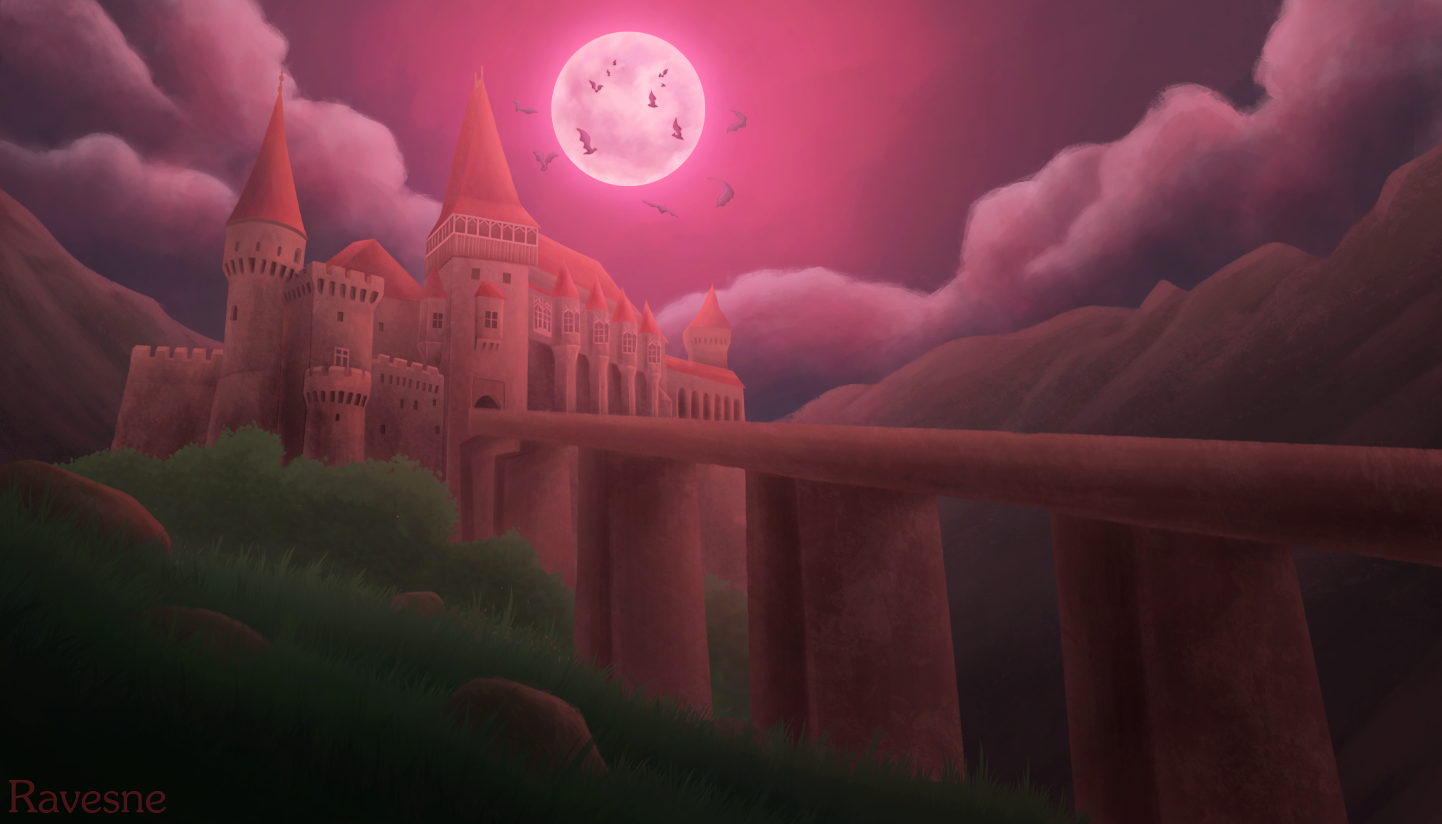 Vampire Castle Background