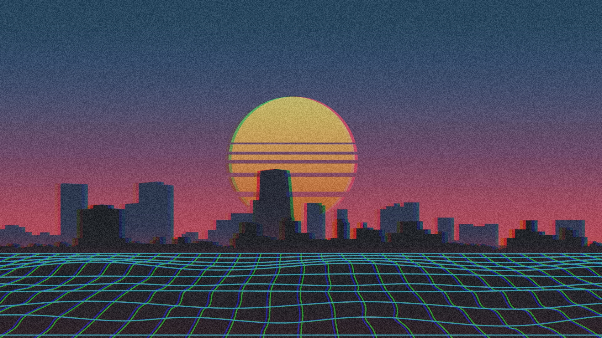 Vaporwave City Background