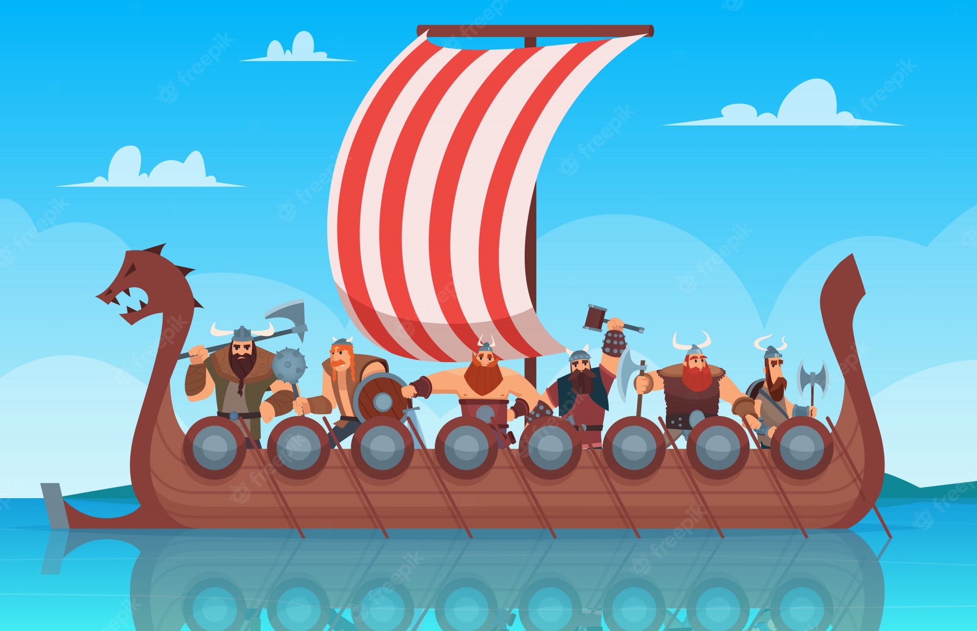 Viking Ship Background