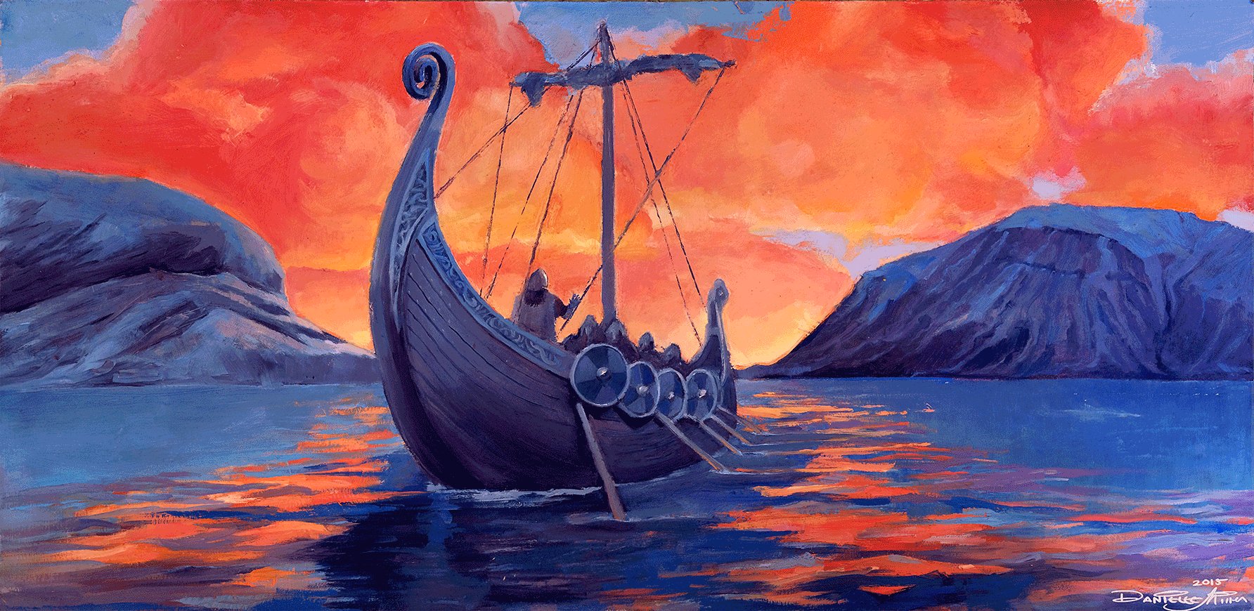 Viking Ship Background