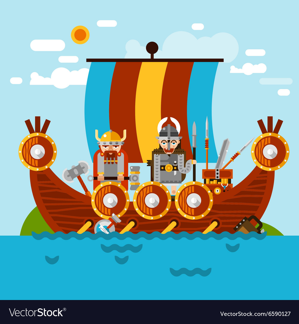 Viking Ship Background