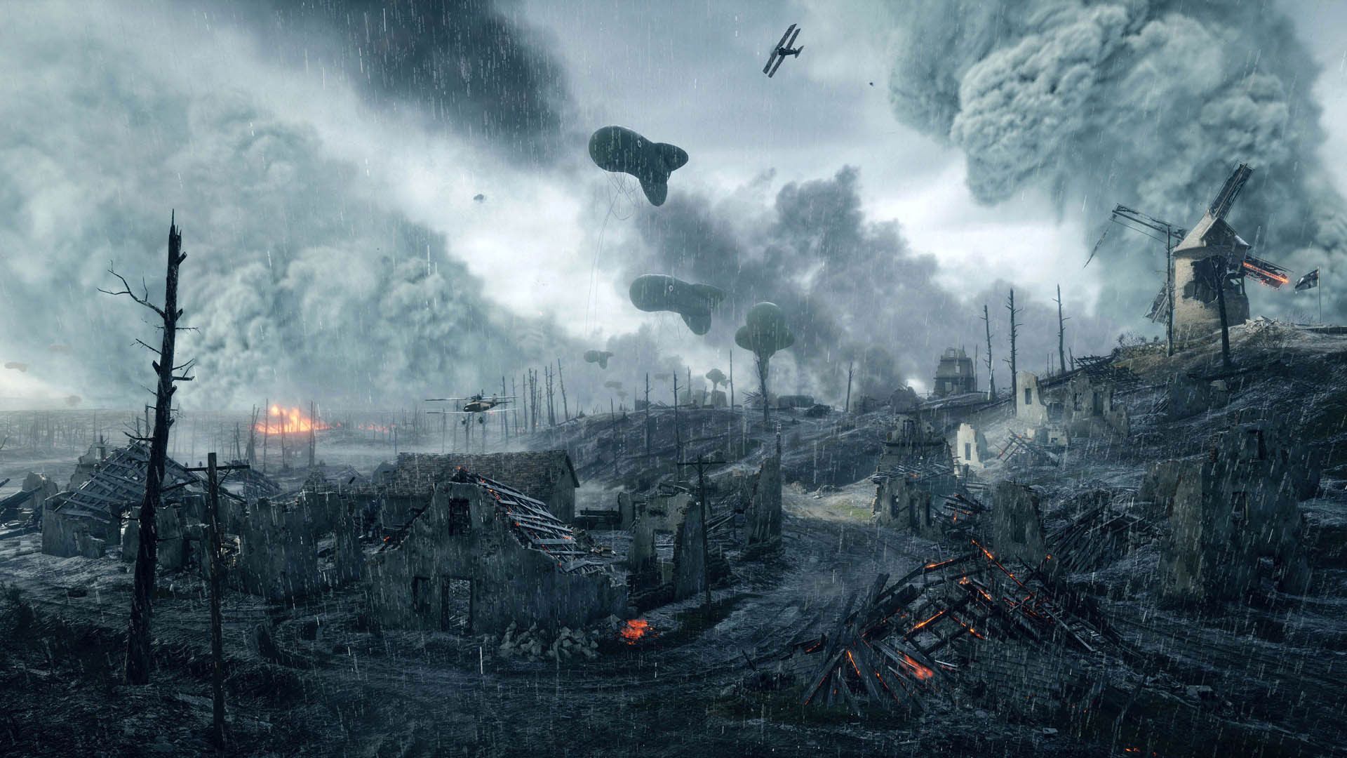 War Scene Background