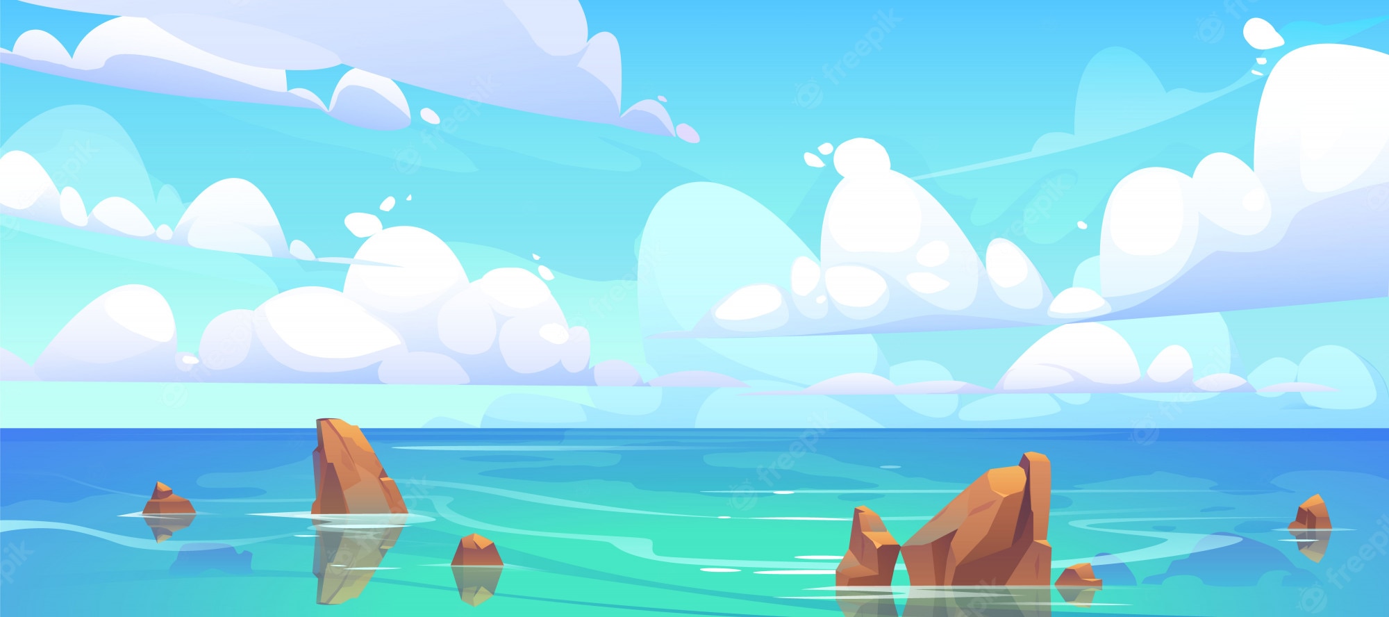 Water Cartoon Background