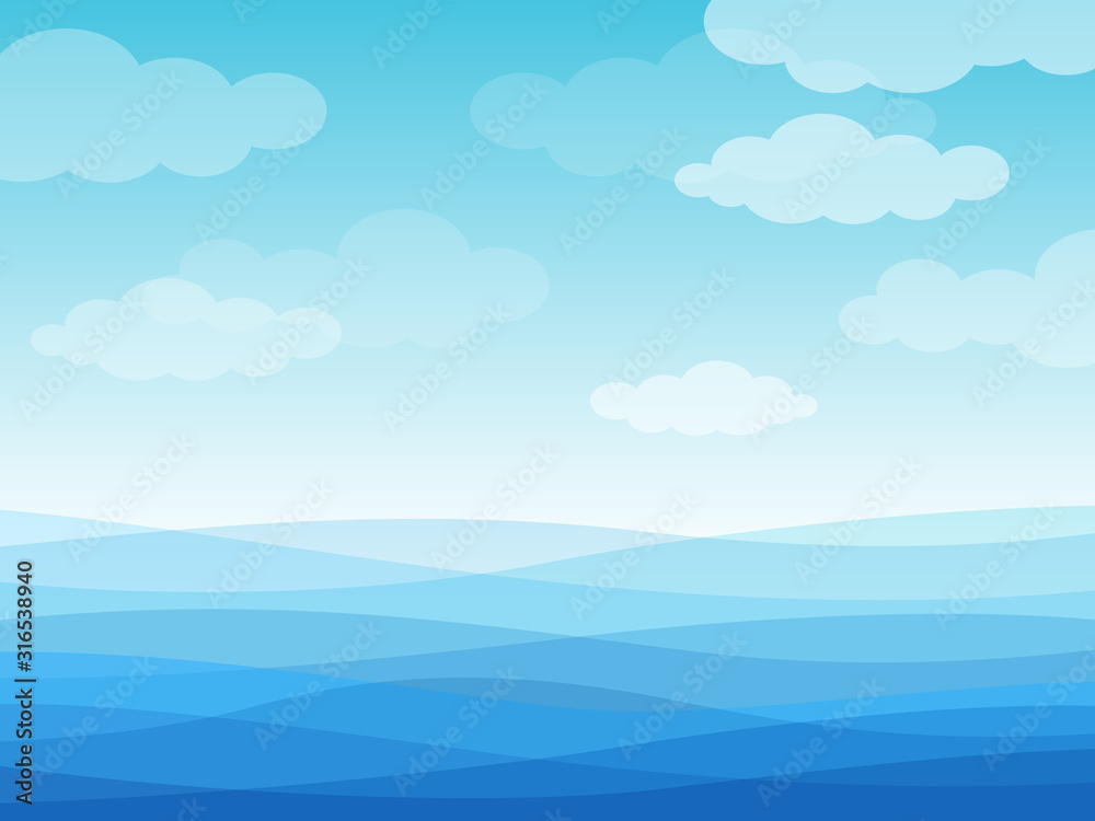 Water Cartoon Background