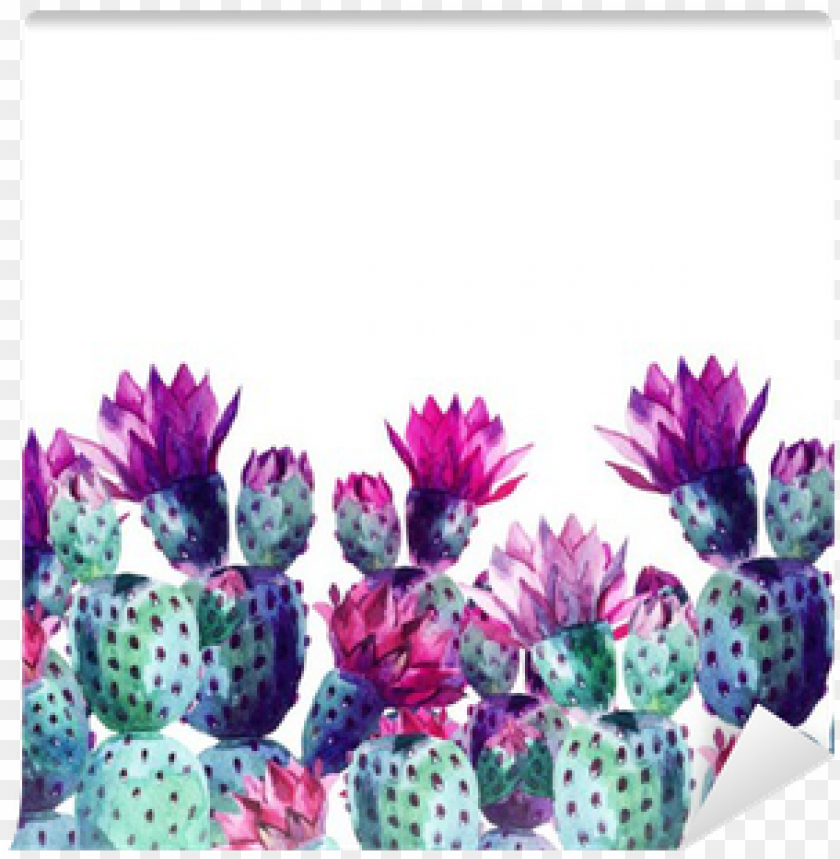 Watercolor Cactus Background