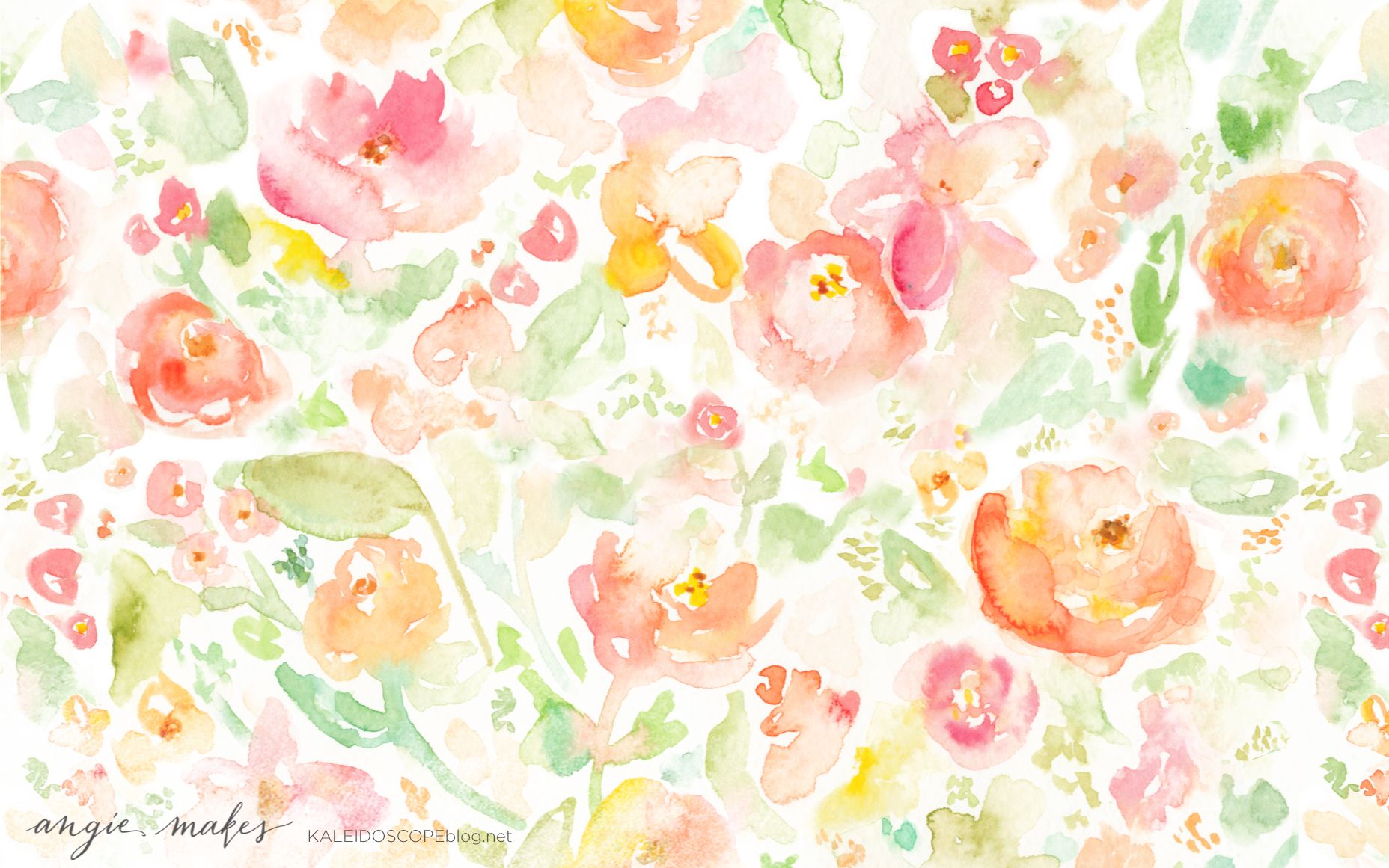 Watercolor Flower Desktop Background