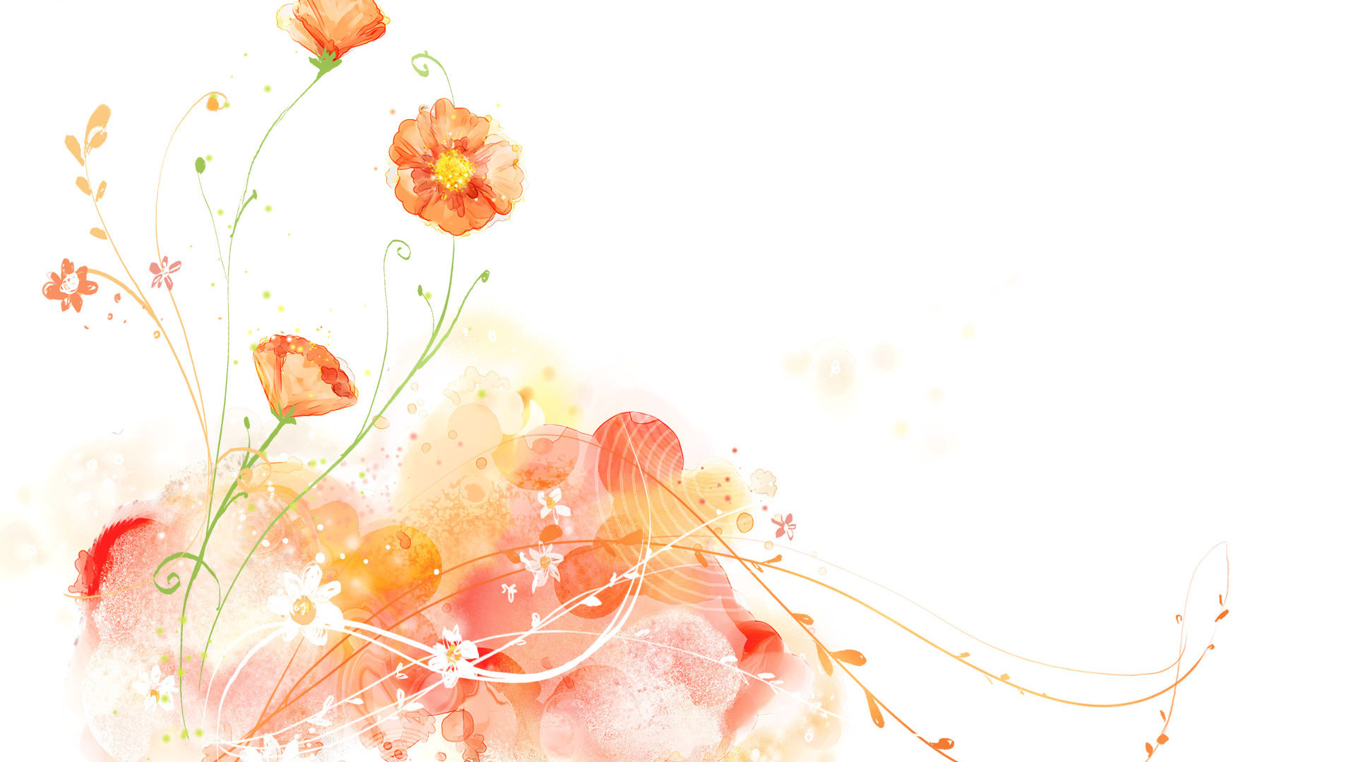 Watercolor Flower Desktop Background