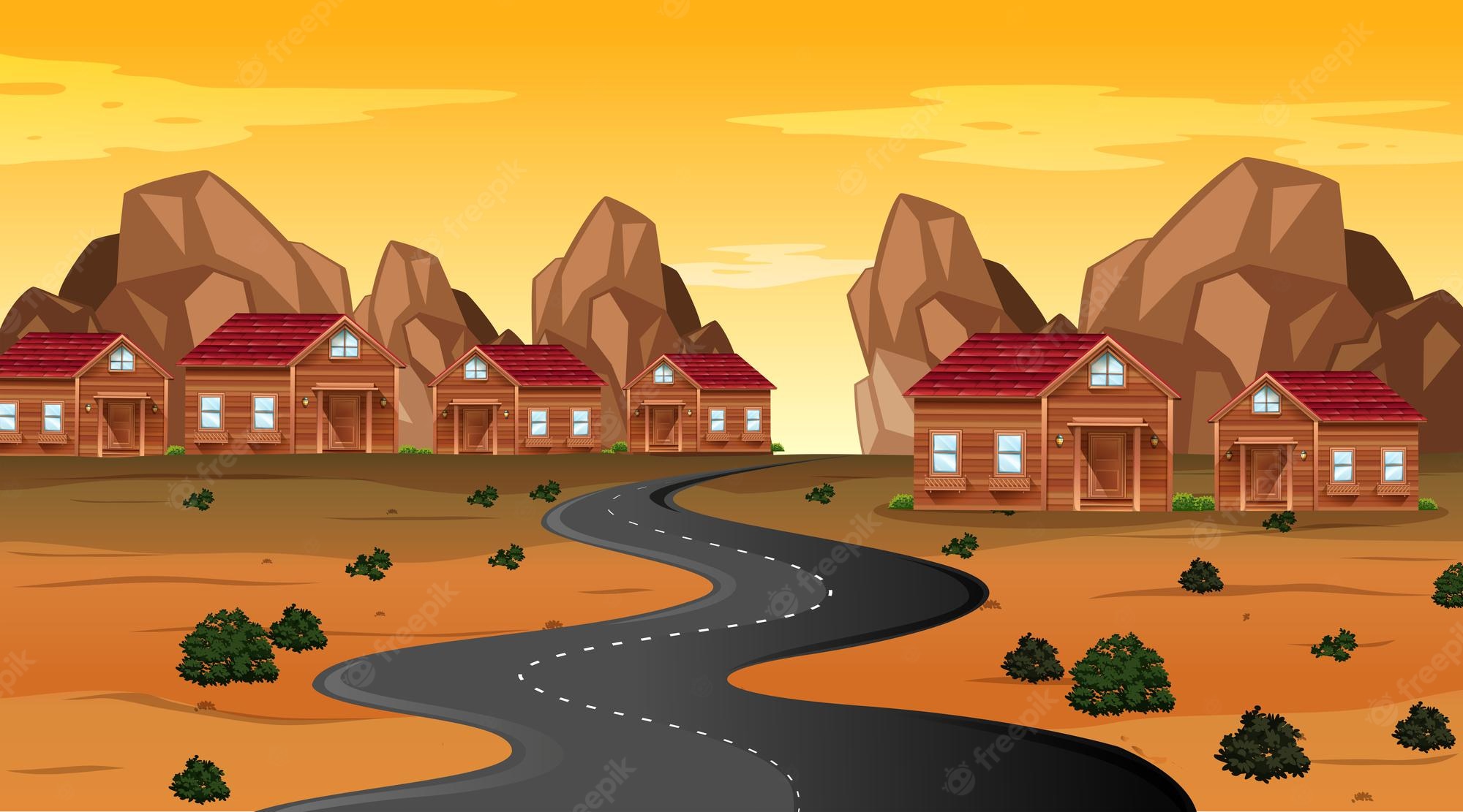 Western Cartoon Background