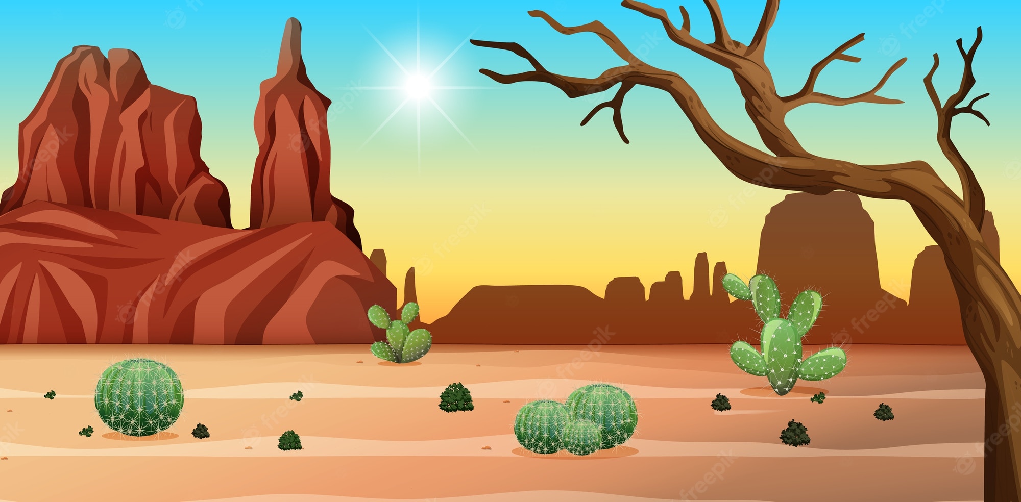 Western Cartoon Background