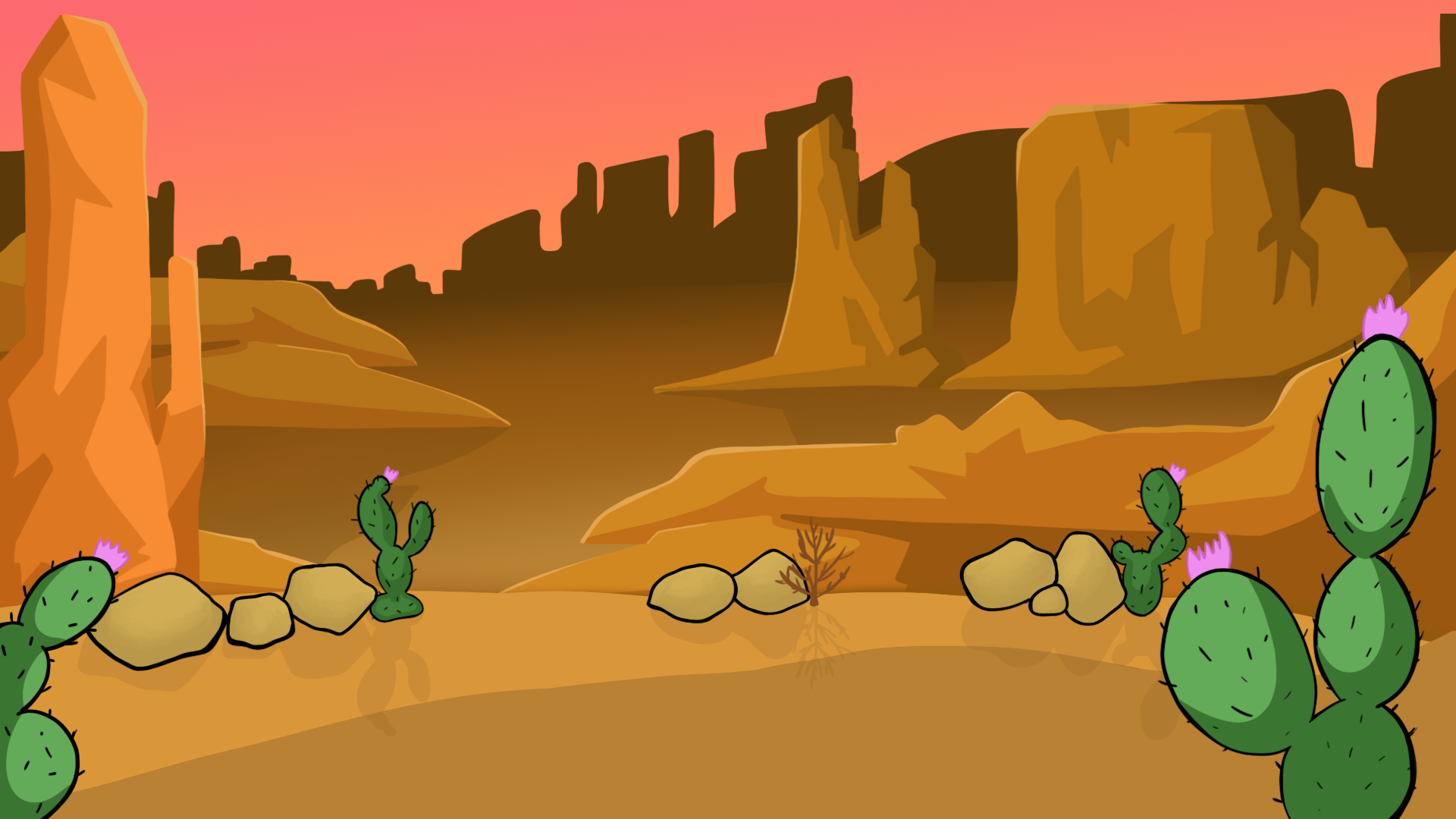 Western Cartoon Background