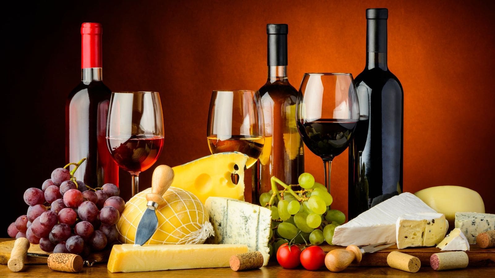 Wine And Cheese Background